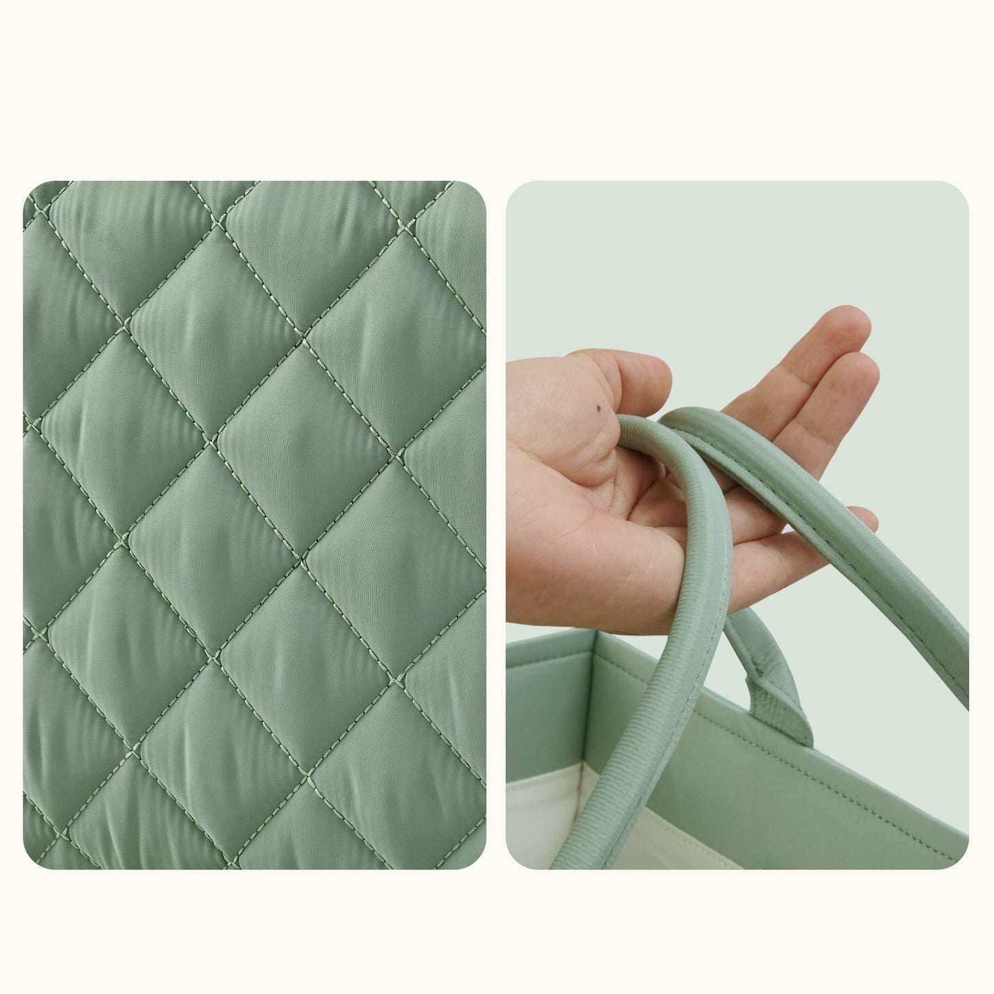 Quilted Diaper Caddy Organizer